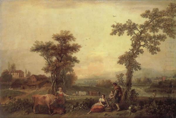 Landscape with a Woman Leading a Cow, Francesco Zuccarelli